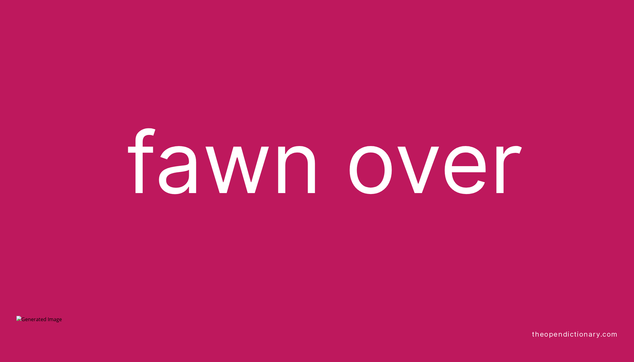 FAWN OVER Phrasal Verb FAWN OVER Definition Meaning And Example